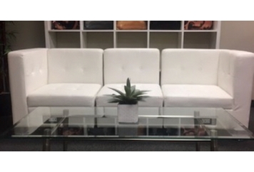 Boca Sofa Charged with Arms - White in Miami, Ft. Lauderdale, Palm Beach