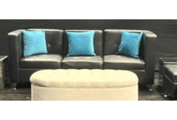 Boca Sofa Sectional with Arms - Black in Miami, Ft. Lauderdale, Palm Beach