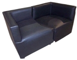 Function Loveseat Sectional with Arms - Black in Miami, Ft. Lauderdale, Palm Beach