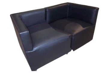 Function Loveseat Sectional with Arms - Black in Miami, Ft. Lauderdale, Palm Beach