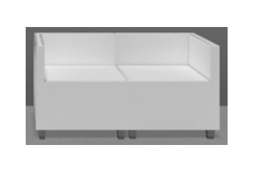 Function Loveseat Sectional with Arms - White in Miami, Ft. Lauderdale, Palm Beach