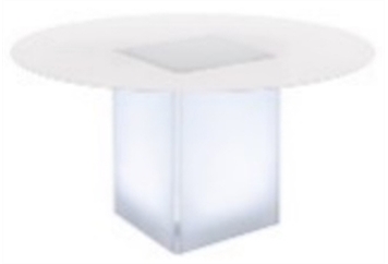 Clear Acrylic Frosted Top Dining Table - 5ft in Miami, Ft. Lauderdale, Palm Beach