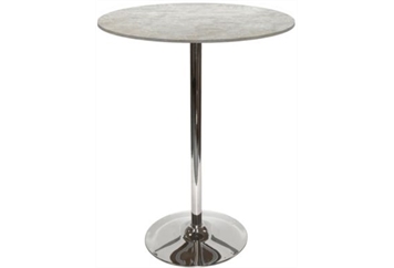 Easy Chrome Tulip Base Cement Highboy in Miami, Ft. Lauderdale, Palm Beach