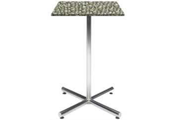 Spectrum Chrome Base Emerald Top Highboy Table in Miami, Ft. Lauderdale, Palm Beach