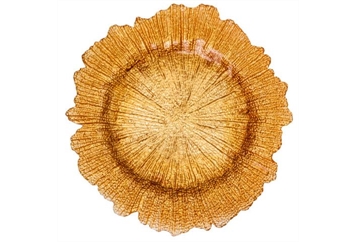 Sea Sponge Gold Charger Plate in Miami, Ft. Lauderdale, Palm Beach