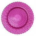 Peacock Fucshia Charger Plate in Miami, Ft. Lauderdale, Palm Beach