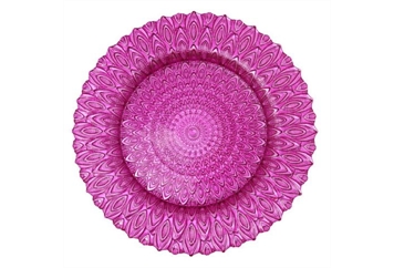 Peacock Fucshia Charger Plate in Miami, Ft. Lauderdale, Palm Beach