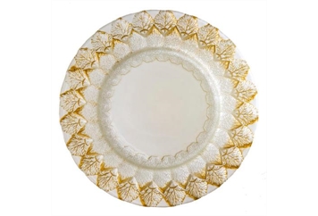 Florence Gold Cream Charger Plate in Miami, Ft. Lauderdale, Palm Beach