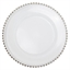 Beaded Silver and White Charger Plate in Miami, Ft. Lauderdale, Palm Beach