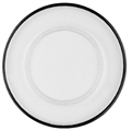 Monaco Clear and Black Rim Charger Plate in Miami, Ft. Lauderdale, Palm Beach