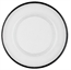 Monaco Clear and Black Rim Charger Plate in Naples, Marco Island, Ft. Myers