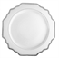 Versailles White and Platinum Rim Charger Plate in Naples, Marco Island, Ft. Myers