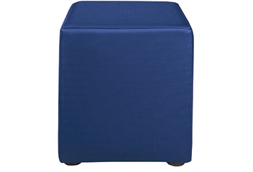 Metallic Cube Ottoman - Blue in Naples, Marco Island, Ft. Myers