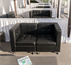 Boca Loveseat Sectional with Arms - Black in Naples, Marco Island, Ft. Myers