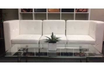Boca Sofa Charged with Arms - White in Naples, Marco Island, Ft. Myers