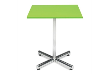 Spectrum Chrome Base Green Top Cafe Table in Orlando