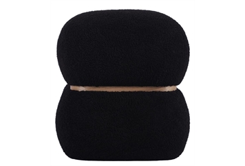 Boucle Ottoman - Black in Miami, Ft. Lauderdale, Palm Beach