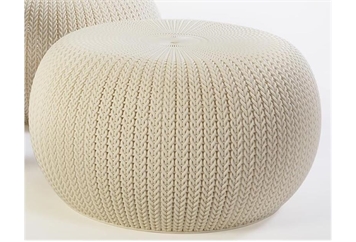 Pouf Greek - White in Naples, Marco Island, Ft. Myers