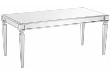 Mirror Dining Table - Silver Large in Orlando