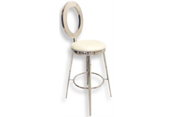 Jazmin Silver Barstool Round in Orlando