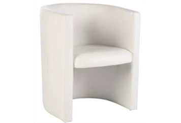 Leather Armchair White in Orlando