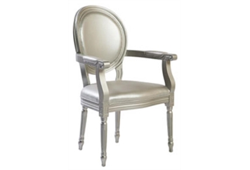 Castle Silver Dining Chair with Arms in Orlando