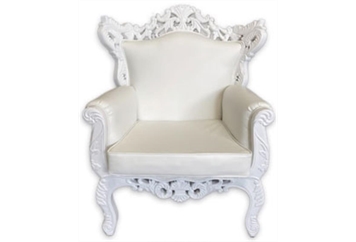 Royal Armchair White in Orlando