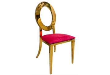 O Chair Gold - Fuchsia Pad in Orlando