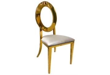 O Chair Gold - Gray Pad in Orlando