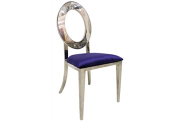 O Chair Silver - Purple Pad in Orlando