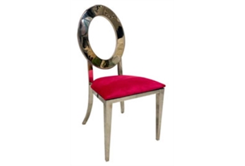 O Chair Silver - Fuchsia Pad in Orlando