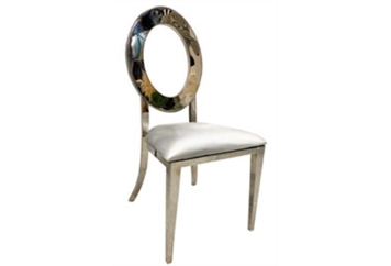 O Chair Silver - Gray Pad in Orlando