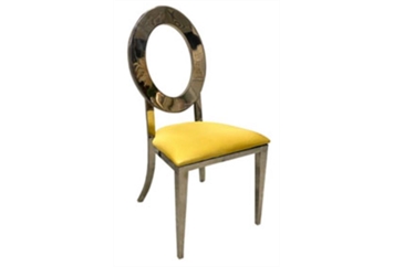 O Chair Silver - Yellow Pad in Orlando