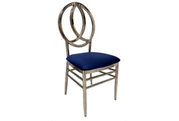 Phoenix Silver Chair with Navy Velvet in Orlando