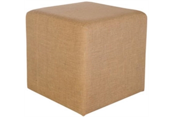 Cube Ottoman Burlap in Orlando