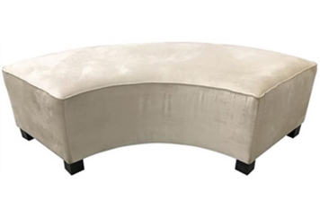 Copley Curved Bench - Ivory in Orlando