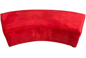 Minotti Curved Bench - Red 5ft 5in in Orlando