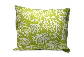 Pillow - Green & White Coral in Orlando