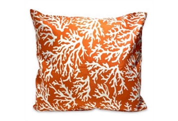 Pillow - Orange & White Coral in Orlando