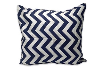Pillow - White & Navy Chevron in Orlando