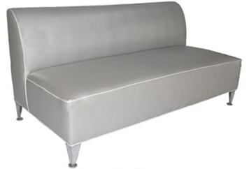 Leather Loveseat - Silver in Orlando