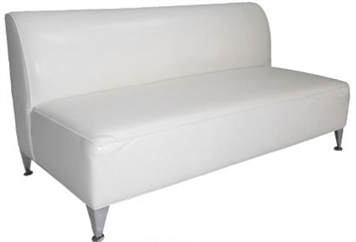 Leather Loveseat - White in Orlando