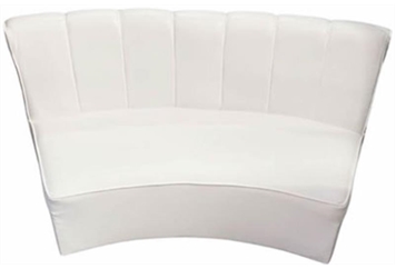 Curved Loveseat - White in Orlando