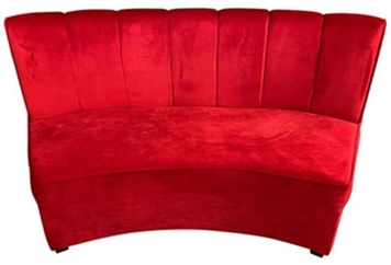 Curved Loveseat - Red in Orlando