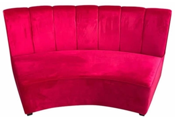 Curved Loveseat - Pink in Orlando