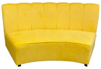 Curved Loveseat - Yellow in Orlando