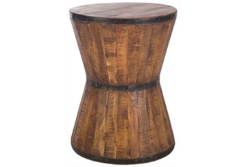 Wood Drum End Table in Orlando