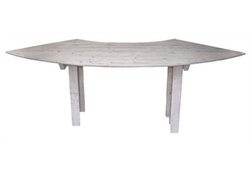 Farm Serpentine Dining Table - White in Orlando