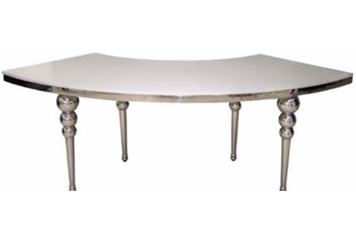 Castillo Serpentine Silver Table in Orlando