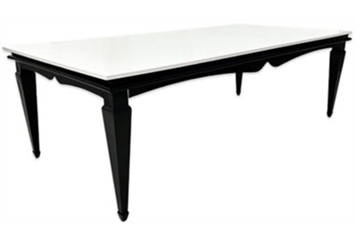 Beverly Dining Table Black with White Top in Orlando